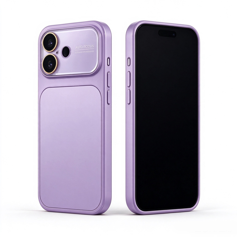 Two ZeekClub Milo Lilac iPhone cases, back and front view
