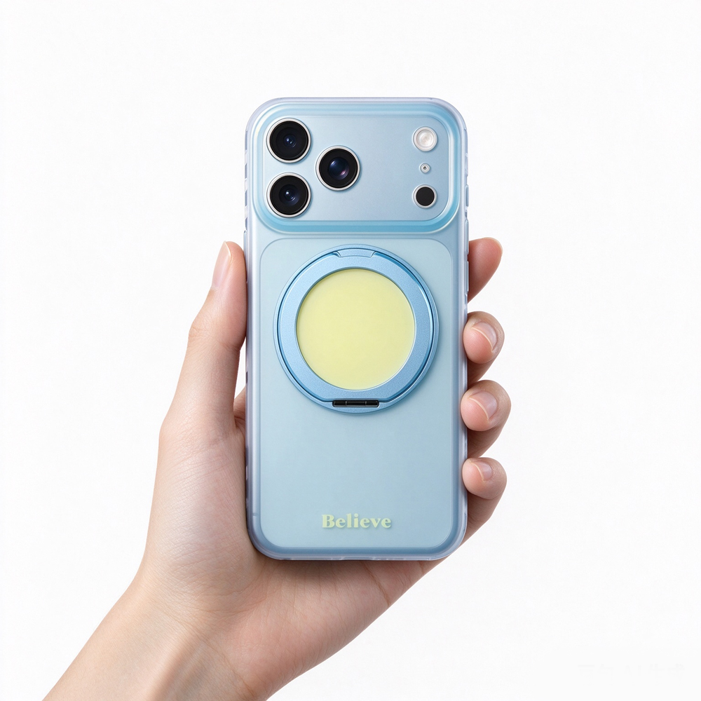 ZeekClub Believe magnetic iPhone case in hand