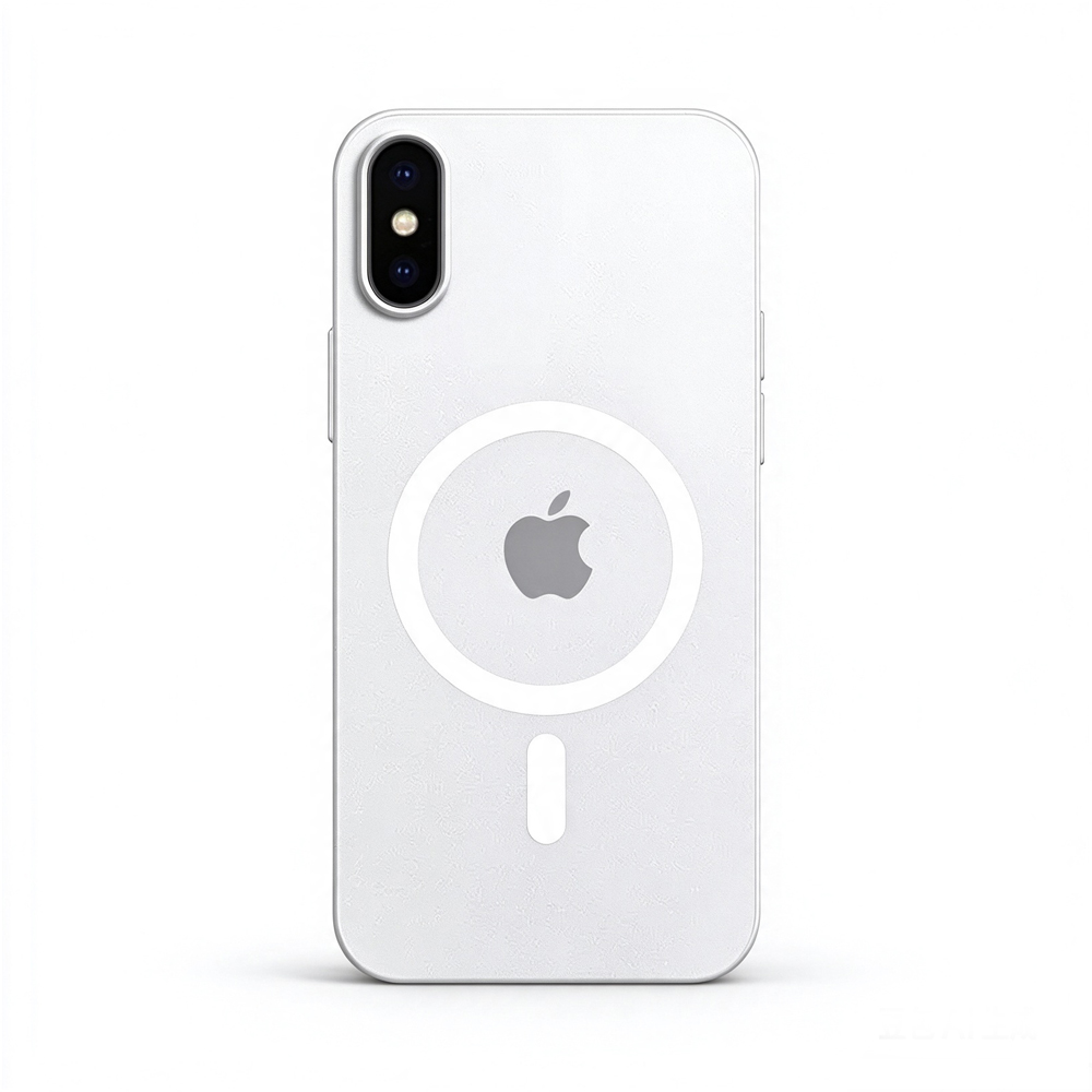 ZeekClub Graphite Charcoal magnetic iPhone case held in hand