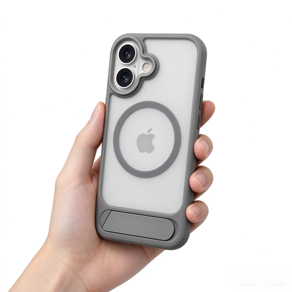 ZeekClub Haze translucent frosted magnetic iPhone case with wireless charger attached