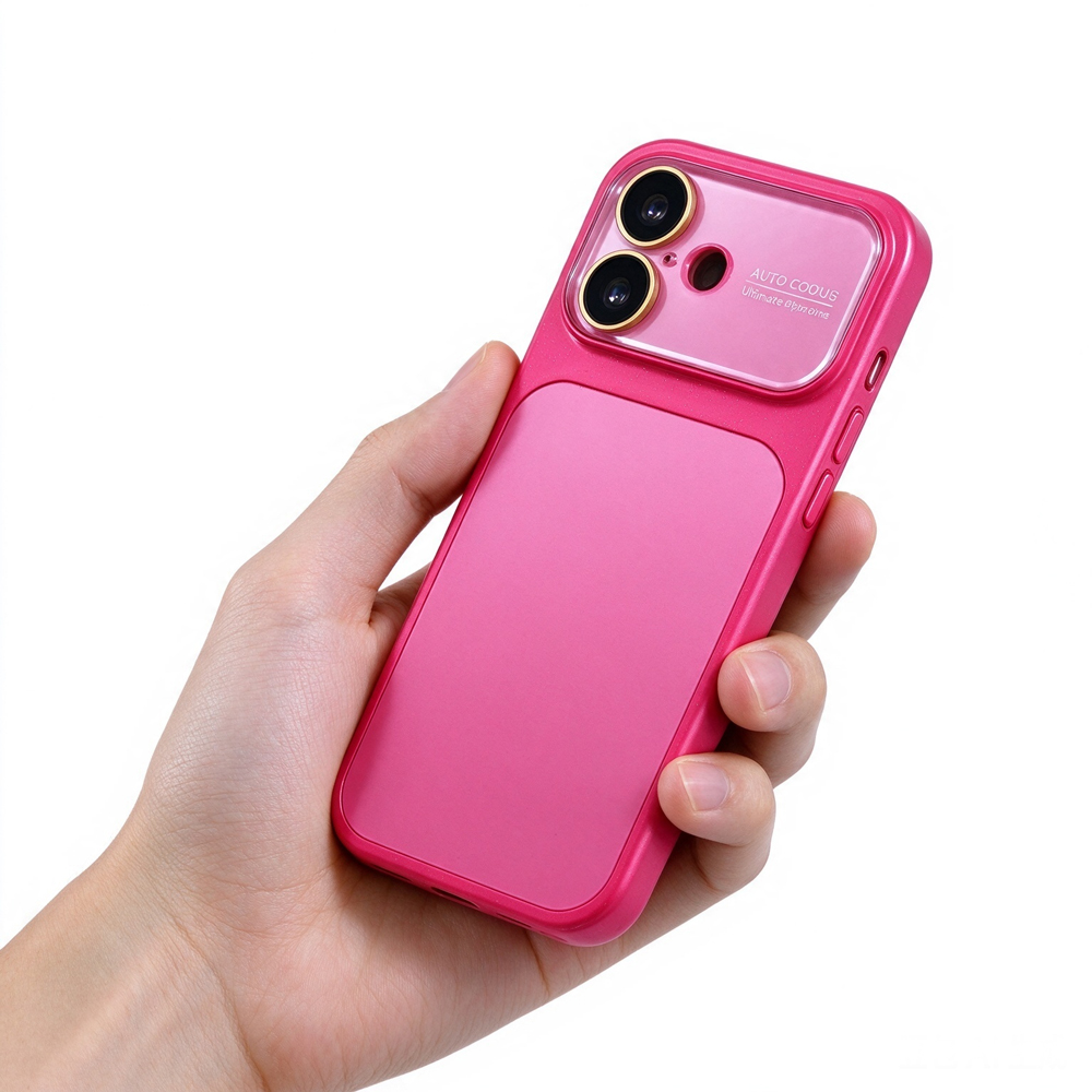 ZeekClub Milo Pink rose pink iPhone case held in hand